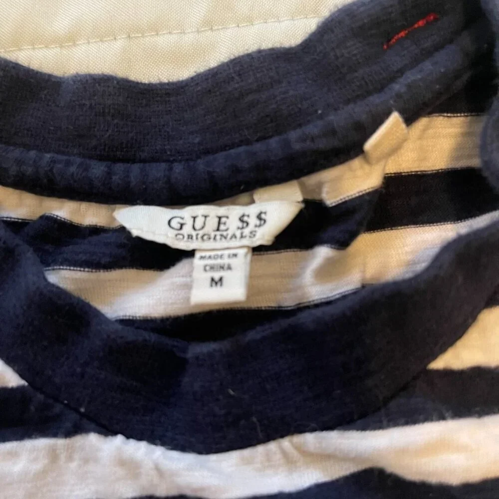 Guess Jeans x ASAP Rocky Striped Tee Shirt Size Medium - Picture 3 of 3